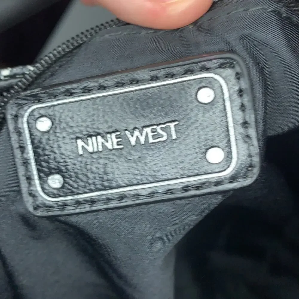Nine West Jacquard Handbag Black and Gray